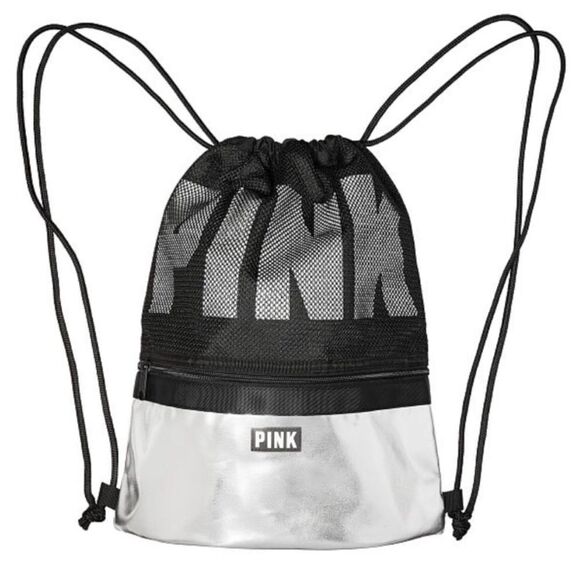 ?Victoria\'s Secret PINK Logo Drawstring Backpack main image 4